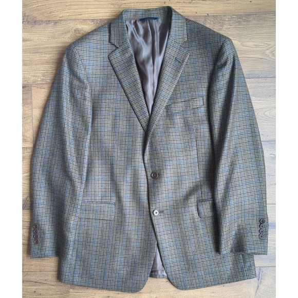 Brooks Brothers Men's Houndstooth Regent Fit Blazer 100% Wool Size Size 43R‎